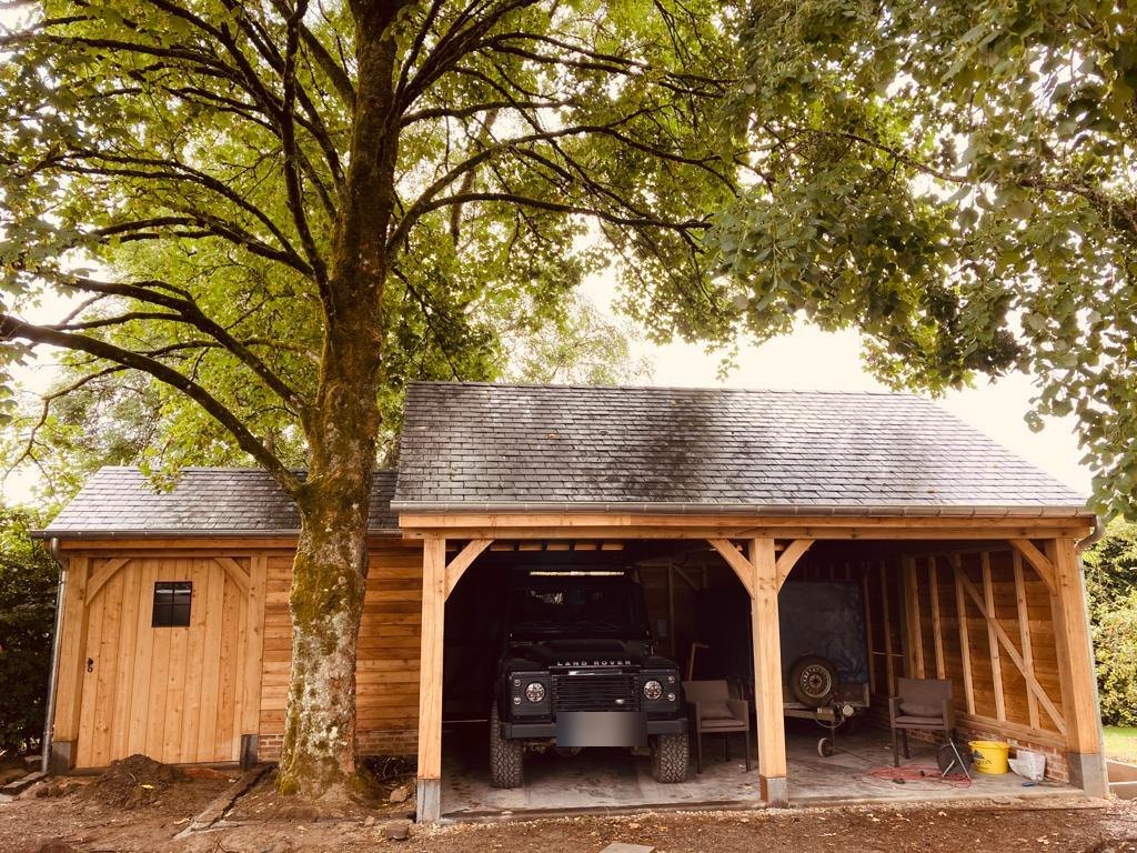 Annexe et carport en chêne — Fauvillers — étape 2