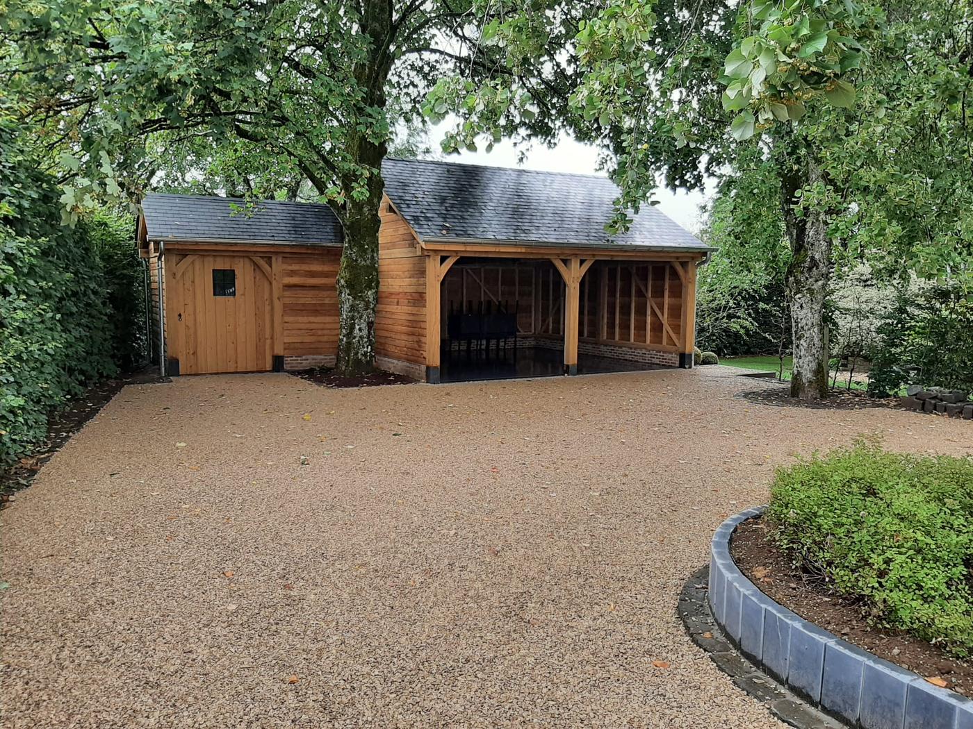 Annexe et carport en chêne — Fauvillers — étape 3