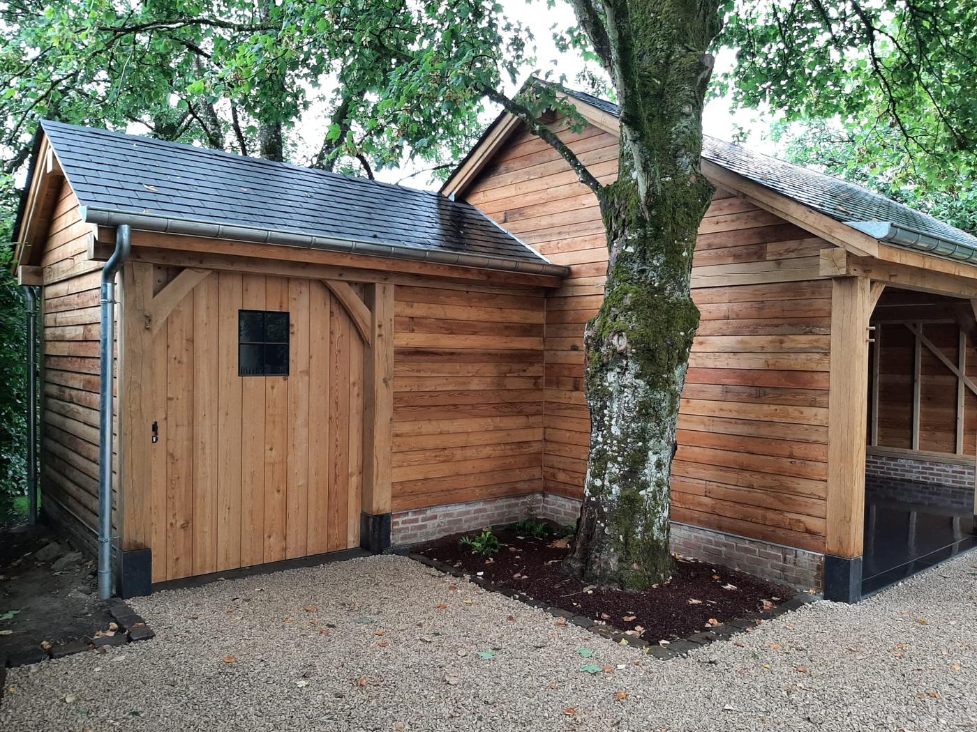 Annexe et carport en chêne — Fauvillers — étape 3