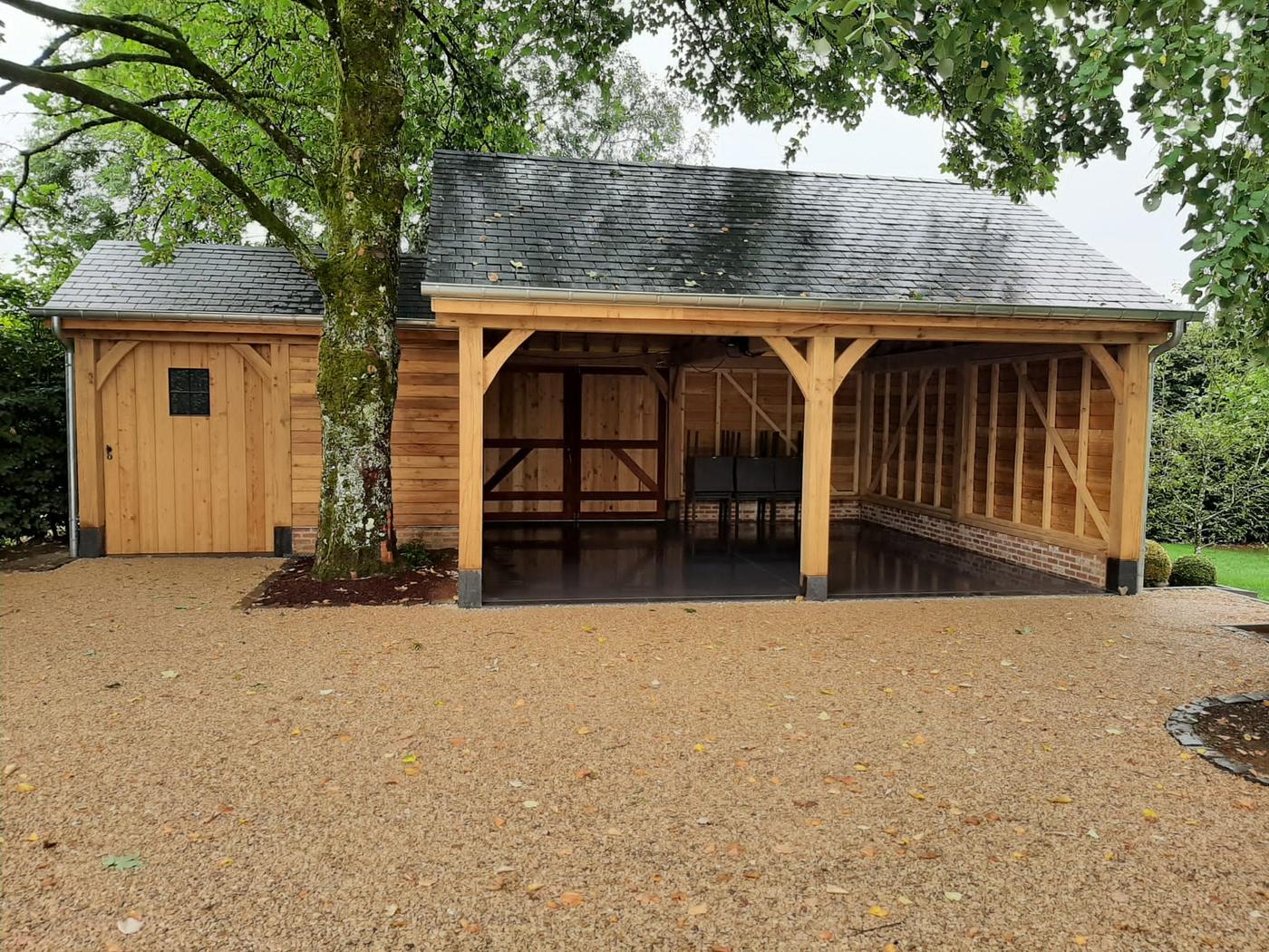 Annexe et carport en chêne — Fauvillers — étape 3