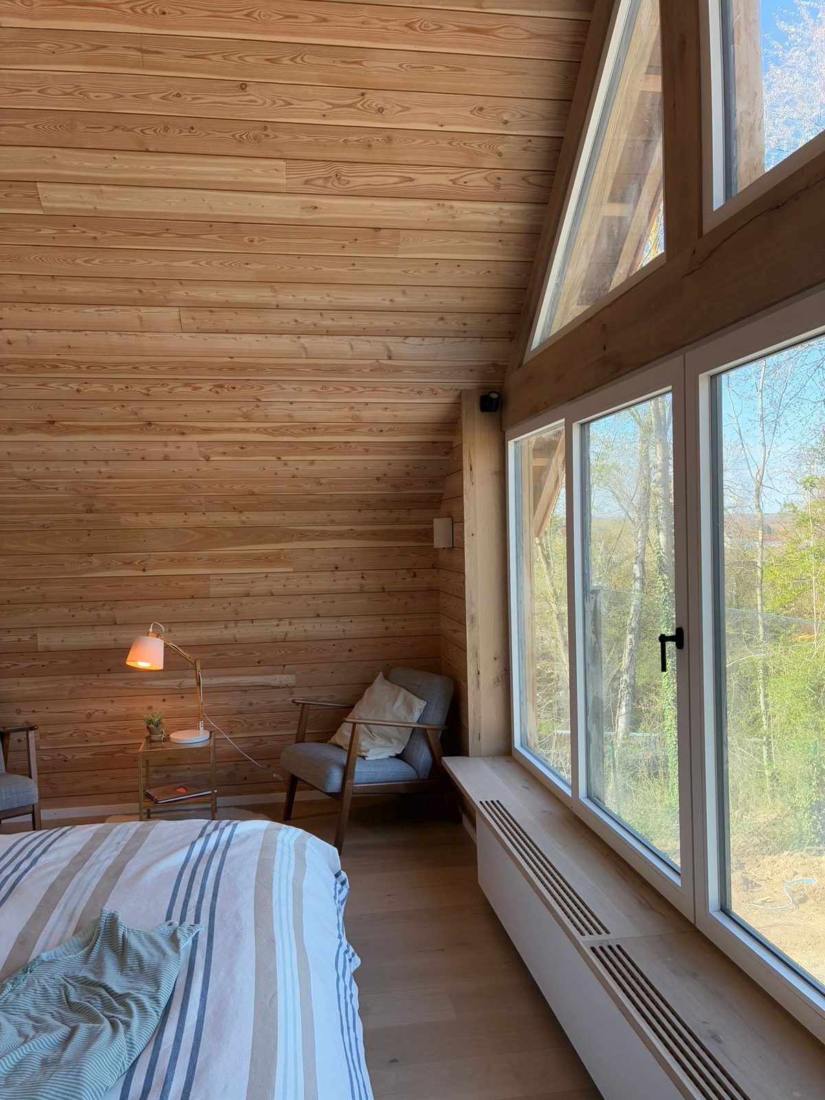 Annexe en chêne aux pignons vitrés — Brabant wallon