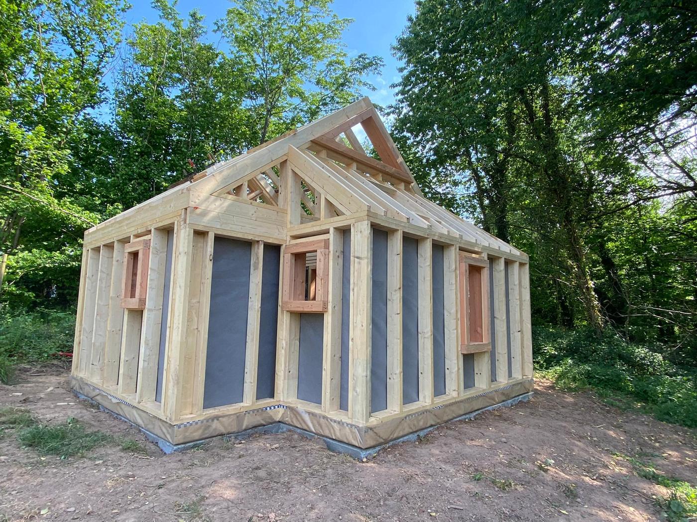Cabanes en ossature bois — Gesves — étape 1