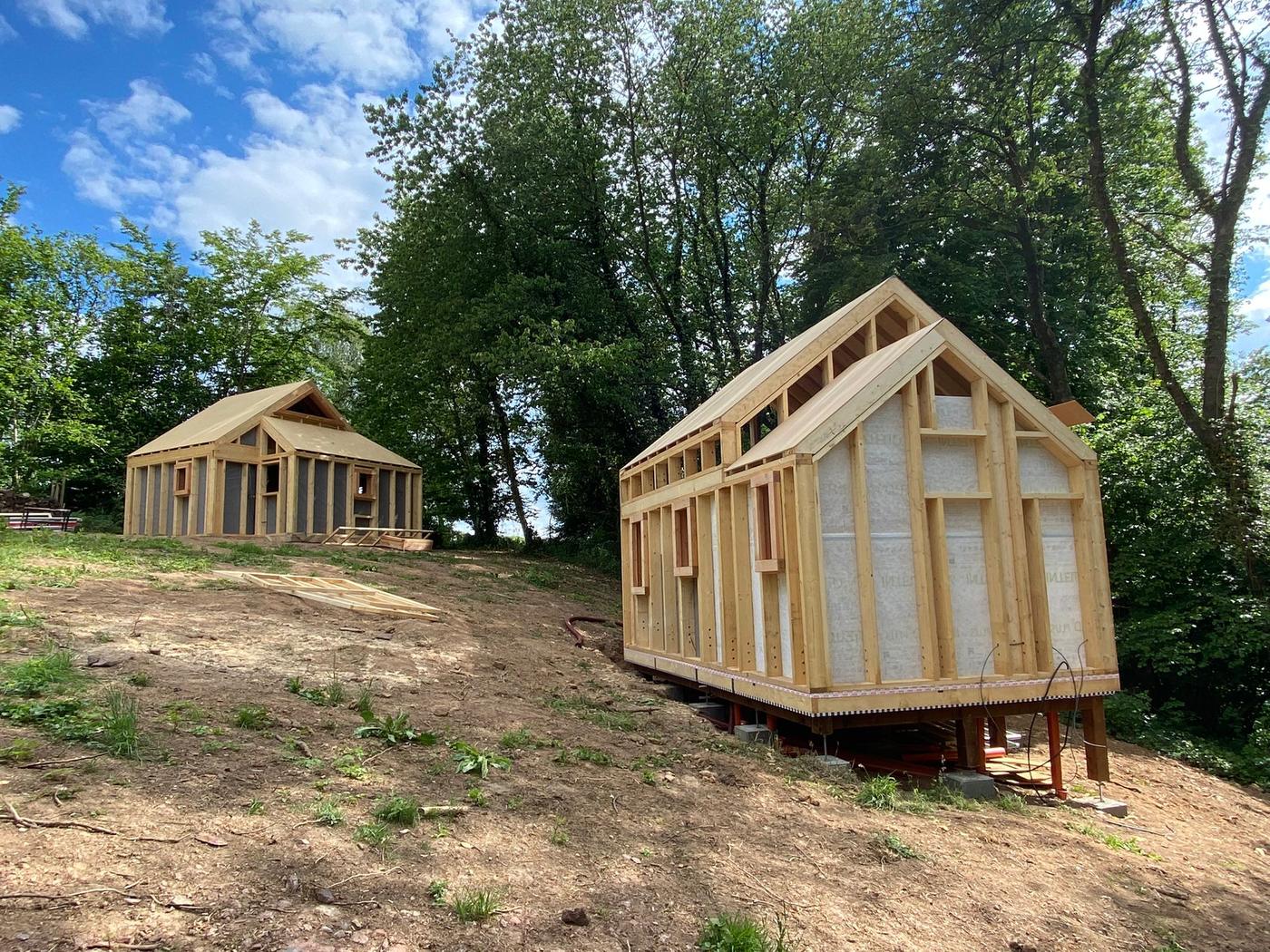 Cabanes en ossature bois — Gesves — étape 2