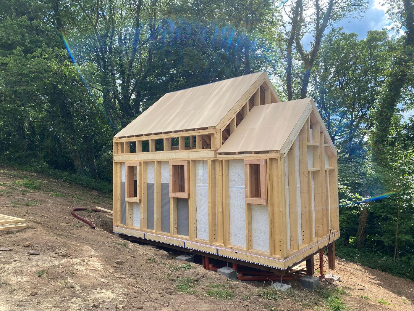 Cabanes en ossature bois — Gesves — étape 2