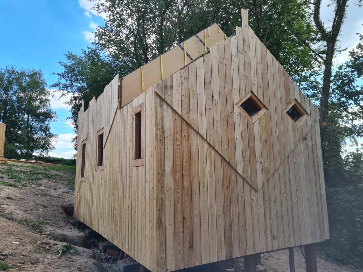 Cabanes en ossature bois — Gesves — étape 3