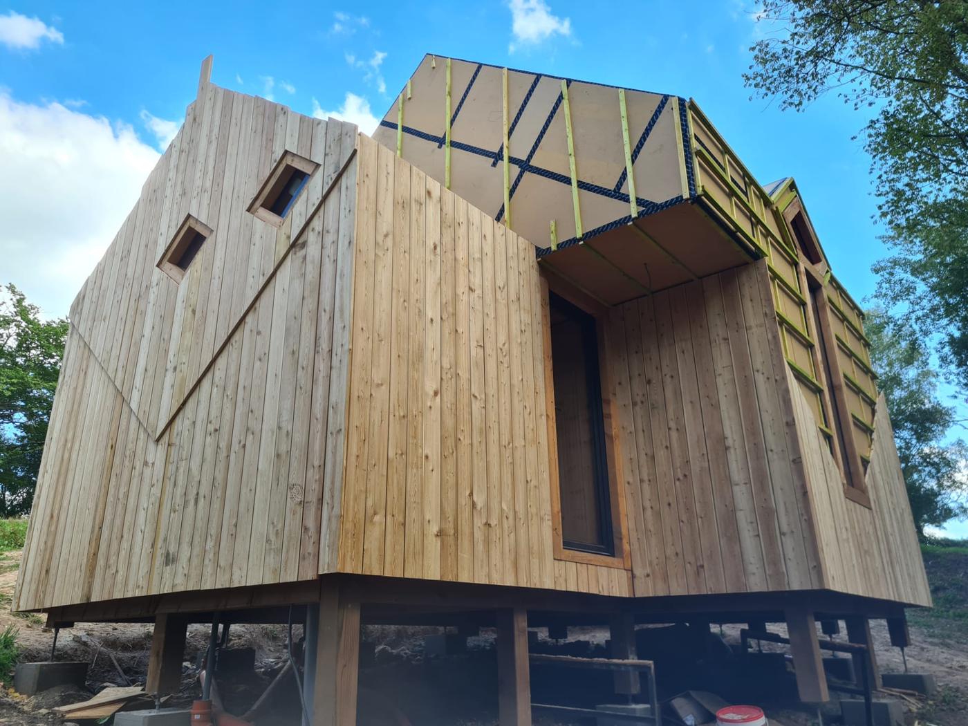 Cabanes en ossature bois — Gesves — étape 3