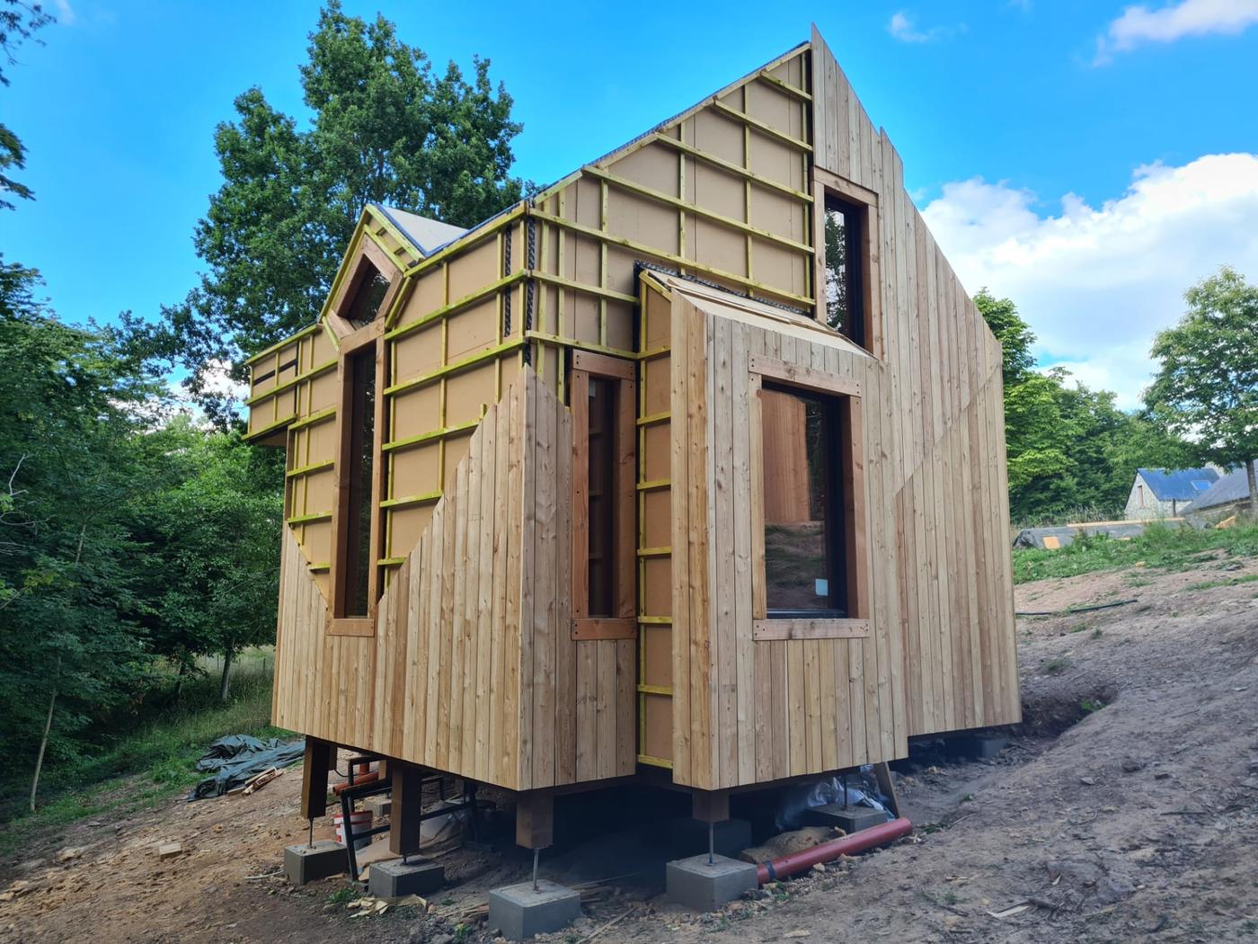Cabanes en ossature bois — Gesves — étape 3