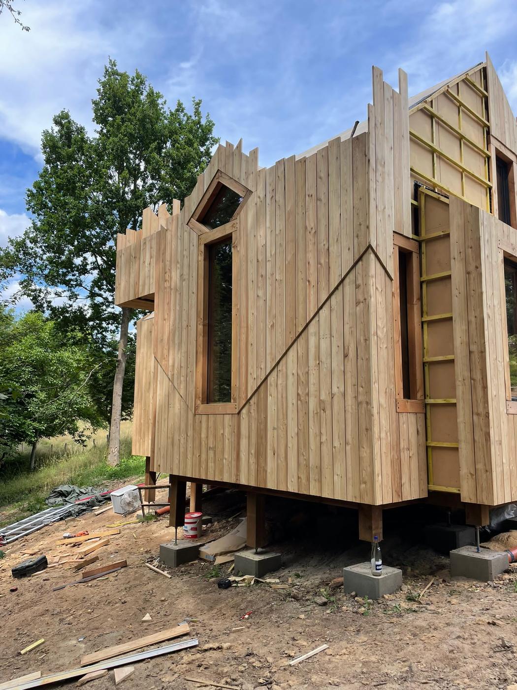 Cabanes en ossature bois — Gesves — étape 3