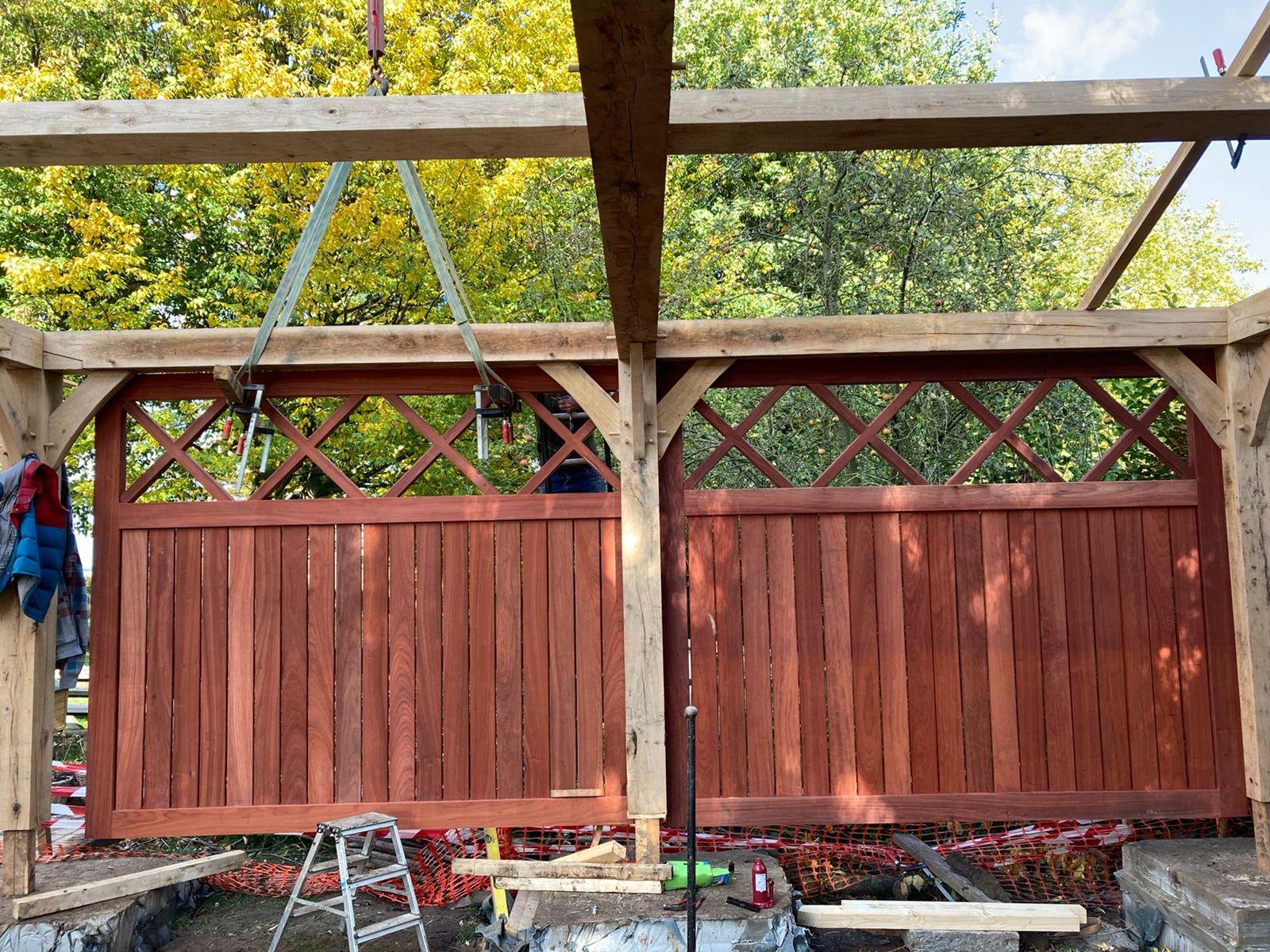 Carport et portails en chêne — Silly — étape 1