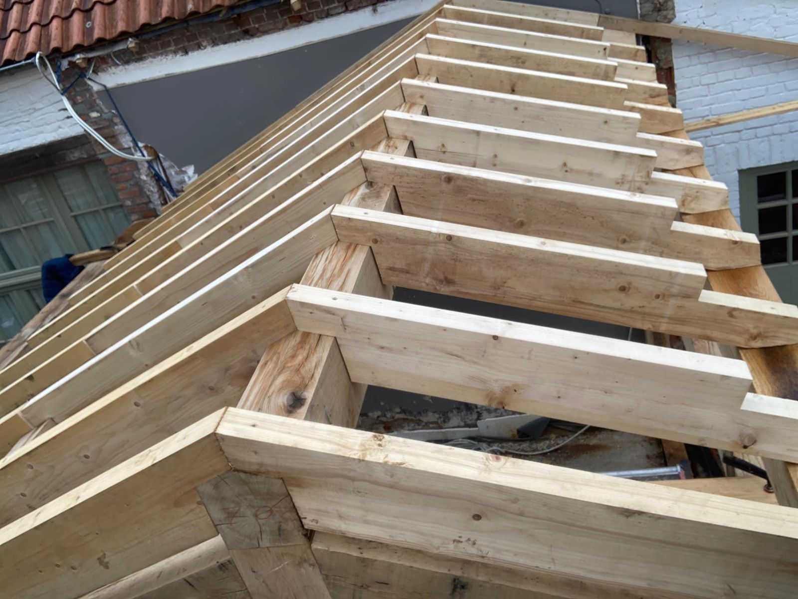 Carport et portails en chêne — Silly — étape 1
