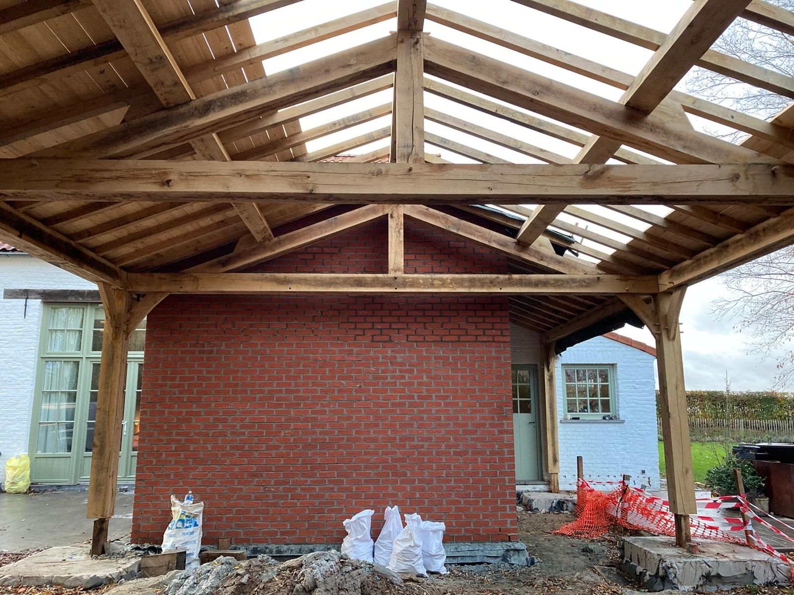 Carport et portails en chêne — Silly — étape 2
