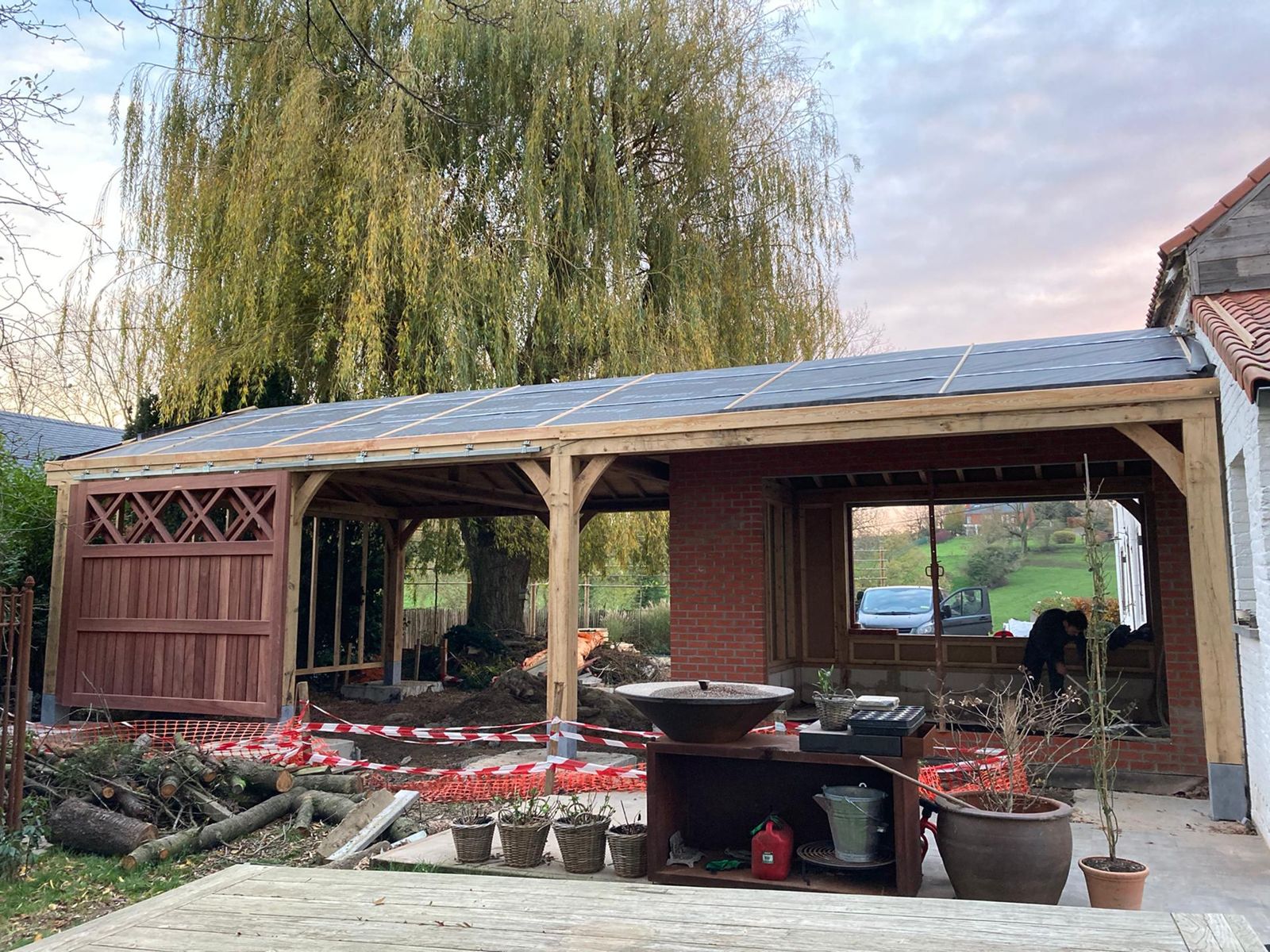 Carport et portails en chêne — Silly — étape 2