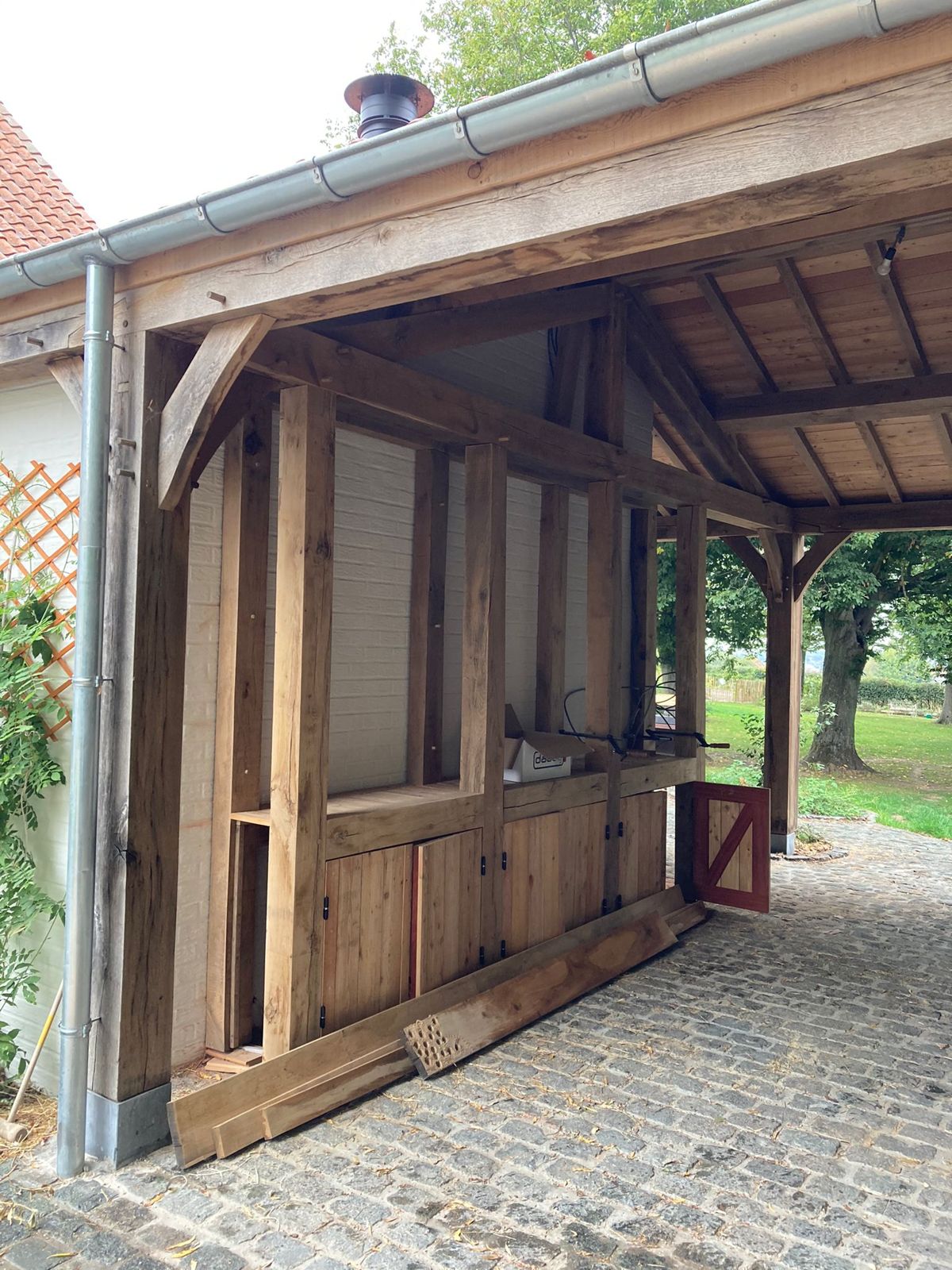Carport et portails en chêne — Silly — étape 3