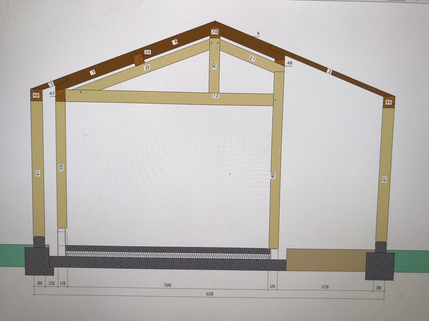 Dessin du bureau d'étude — Carport et portails en chêne — Silly