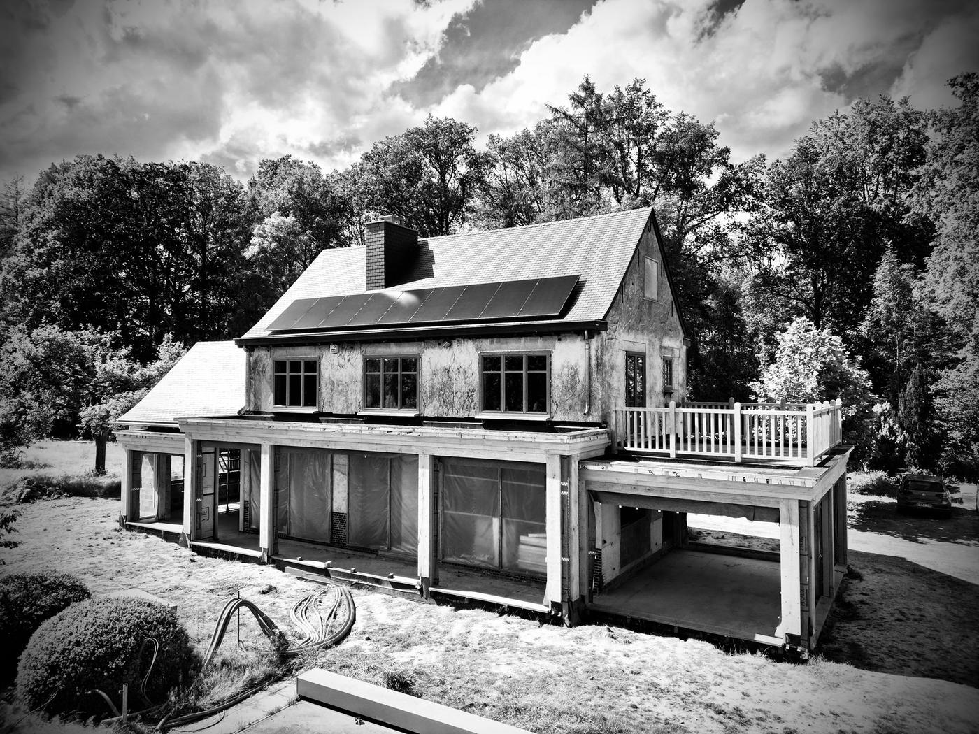 Annexe en chêne à terrasse d’étage — Ciney — étape 2