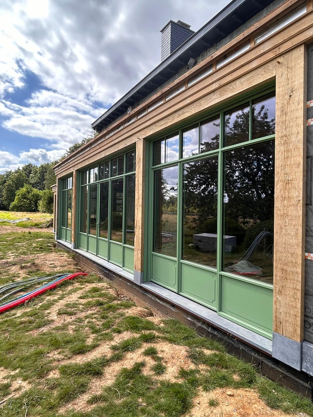 Annexe en chêne à terrasse d’étage — Ciney — étape 3