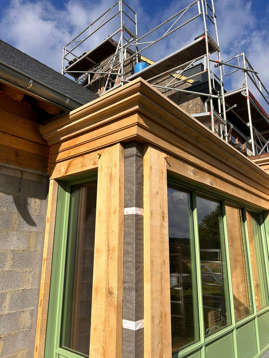 Annexe en chêne à terrasse d’étage — Ciney — étape 4