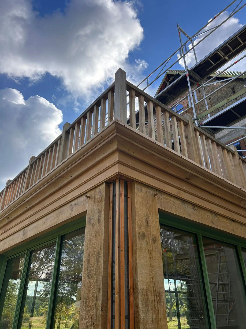 Annexe en chêne à terrasse d’étage — Ciney — étape 4