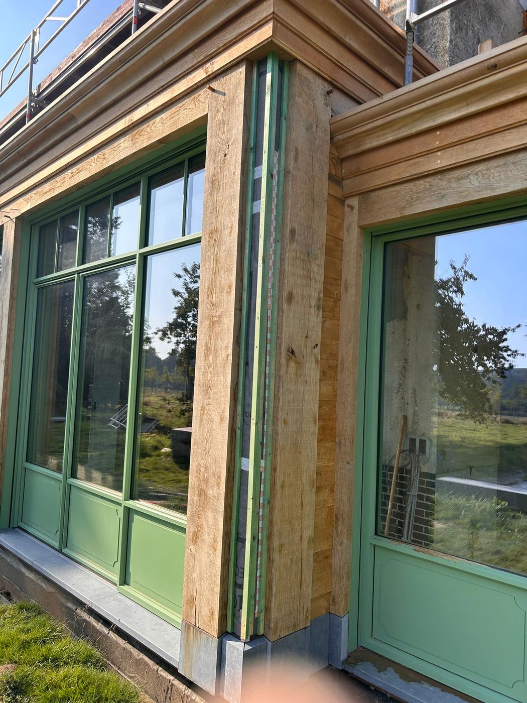 Annexe en chêne à terrasse d’étage — Ciney — étape 4