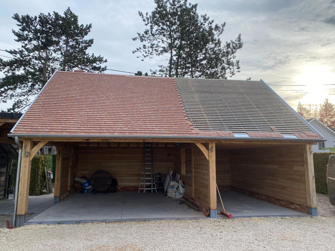 Garage-carport à charpente de chêne — Chaumont-Gistoux — étape 4