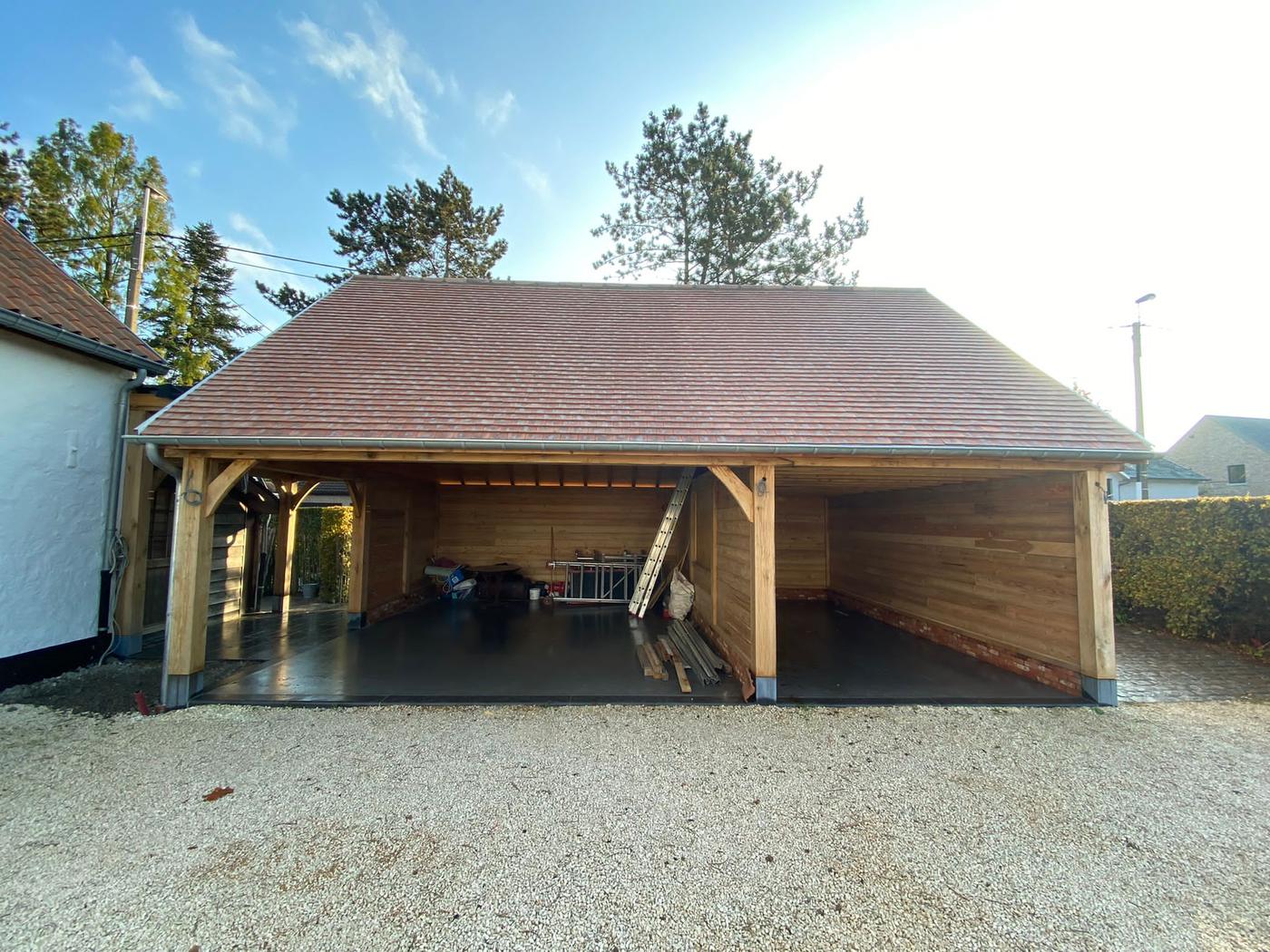 Garage-carport à charpente de chêne — Chaumont-Gistoux — étape 4