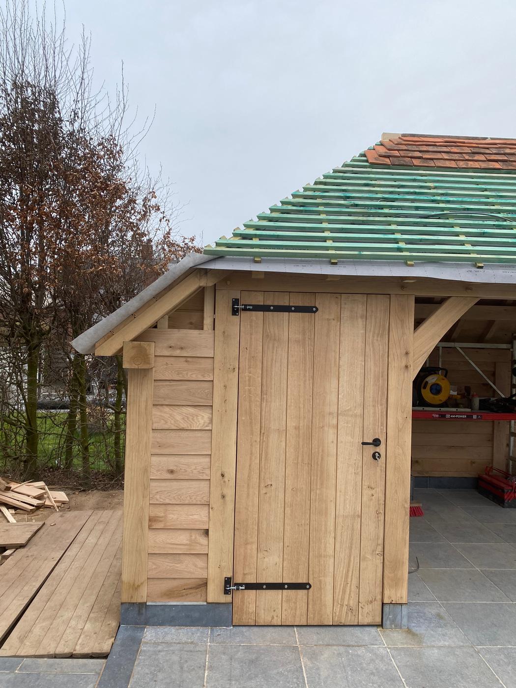 Pool house en chêne — Genappe — étape 1