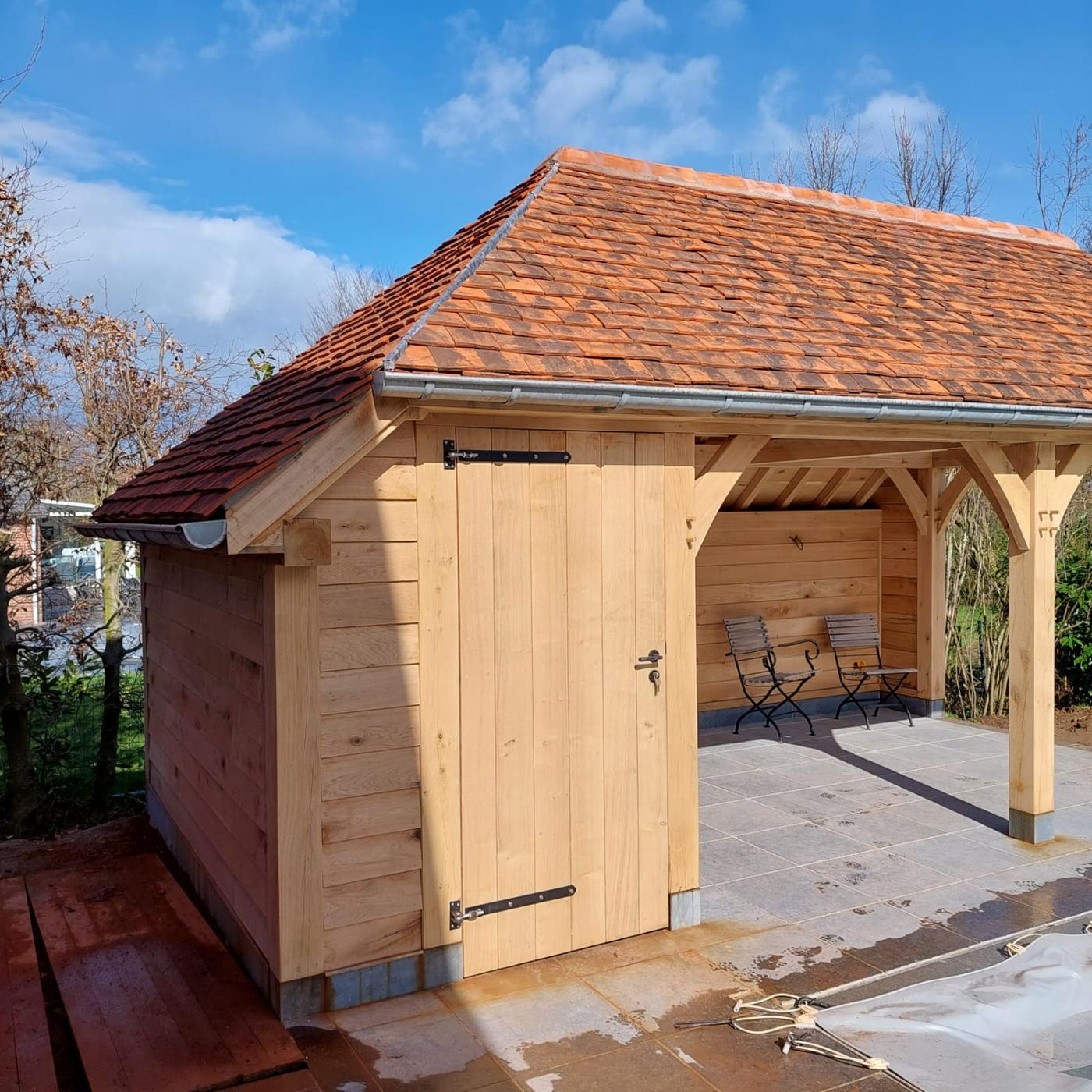 Pool house en chêne — Genappe — étape 1