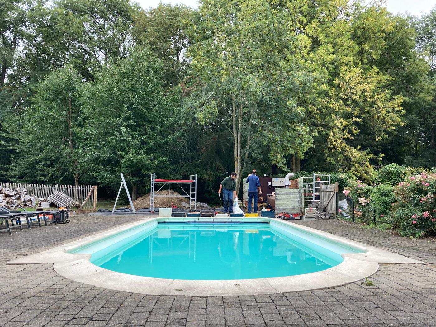 Pool-house à charpente apparente — Incourt — étape 1