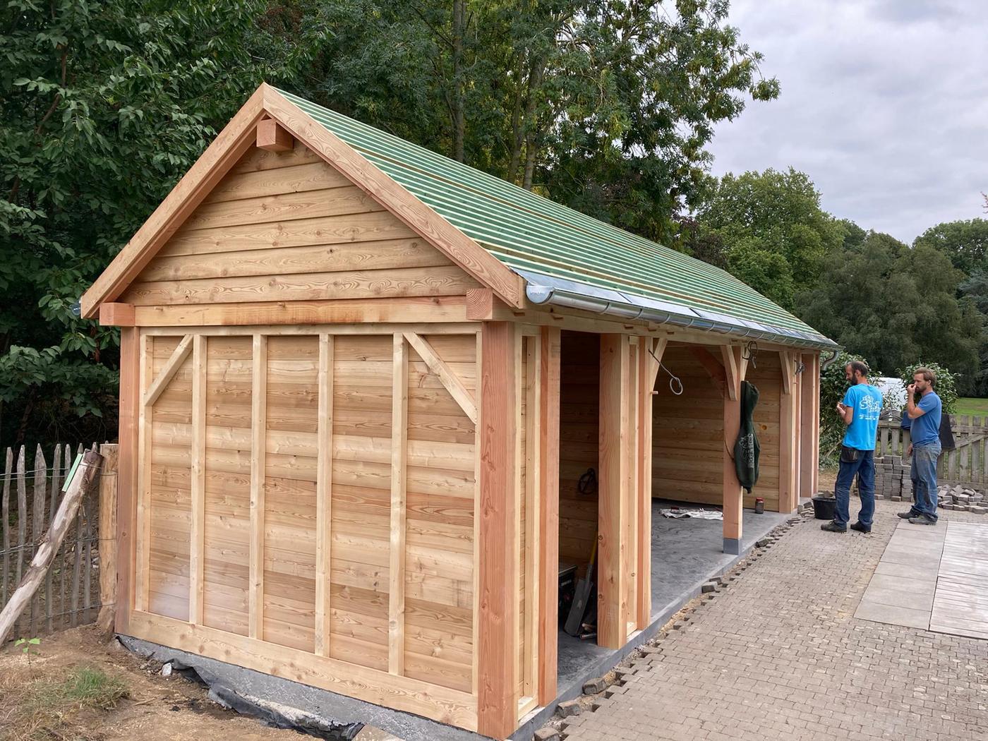 Pool-house à charpente apparente — Incourt — étape 2