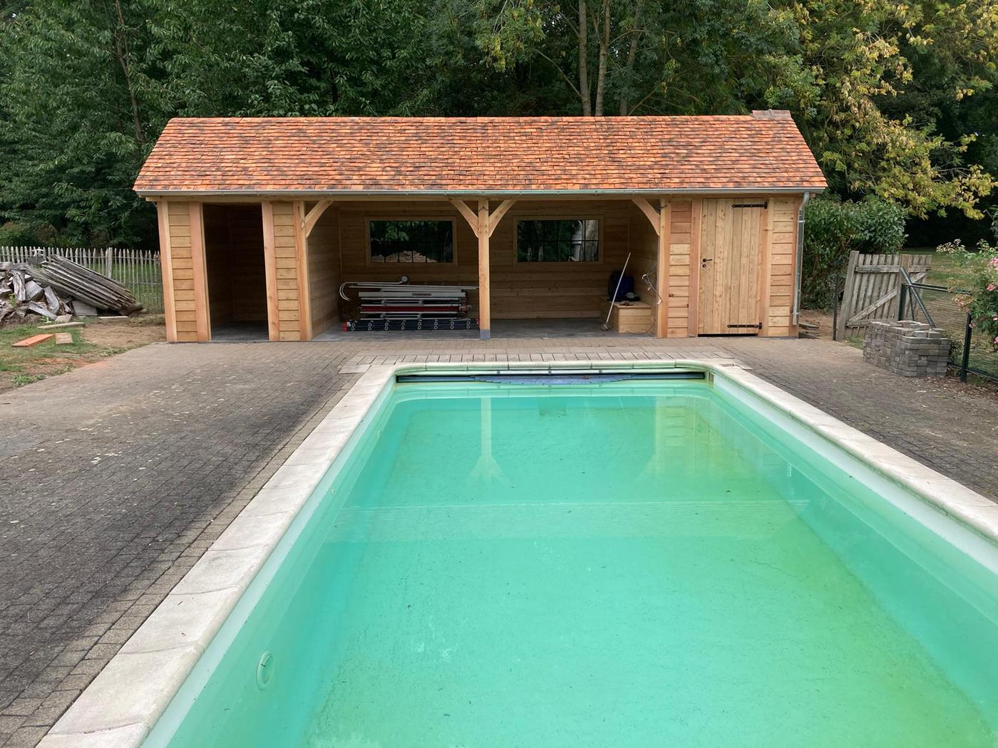 Pool-house à charpente apparente — Incourt — étape 2