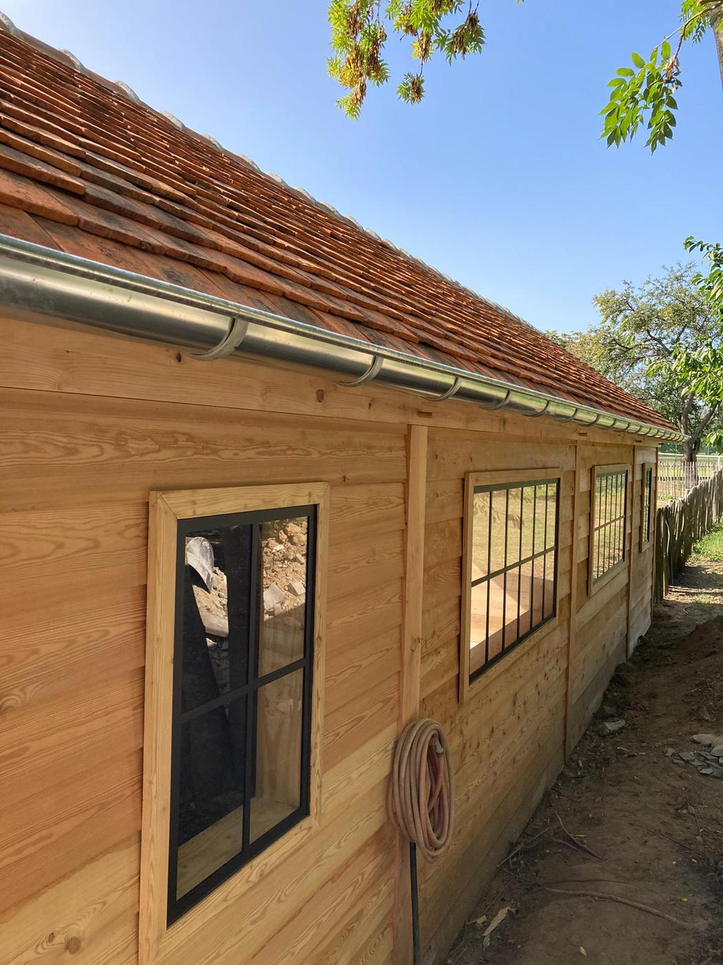 Pool-house à charpente apparente — Incourt — étape 2