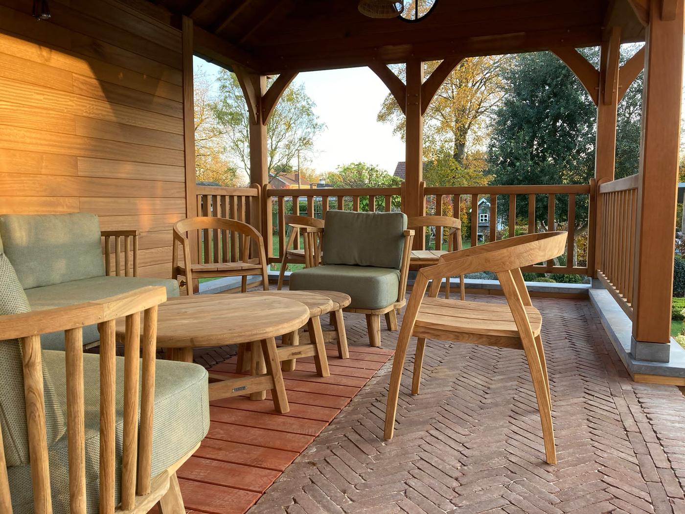 Terrasse couverte en iroko — Mons — étape 3