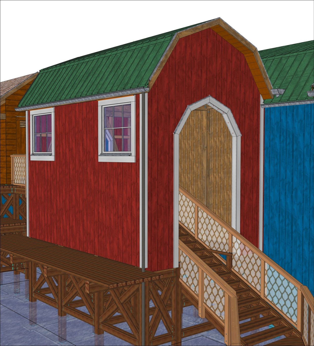Dessin du bureau d'étude — Structures monumentales — Walibi